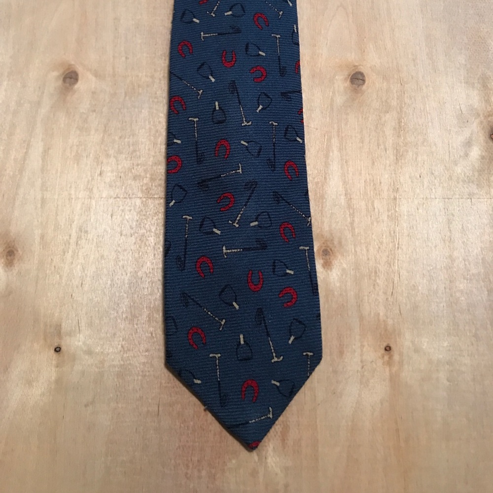 Polo By RL Horseshoes, Stirrups, silk skinny tie